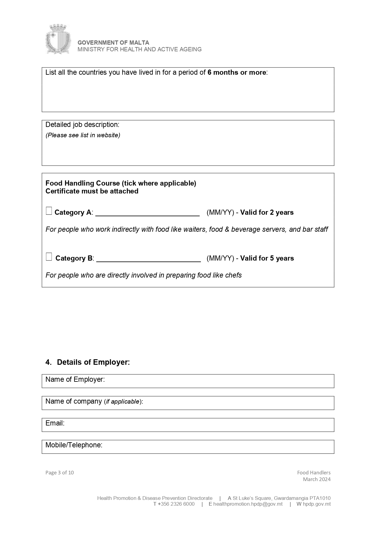 Malta Form A5 Page 3