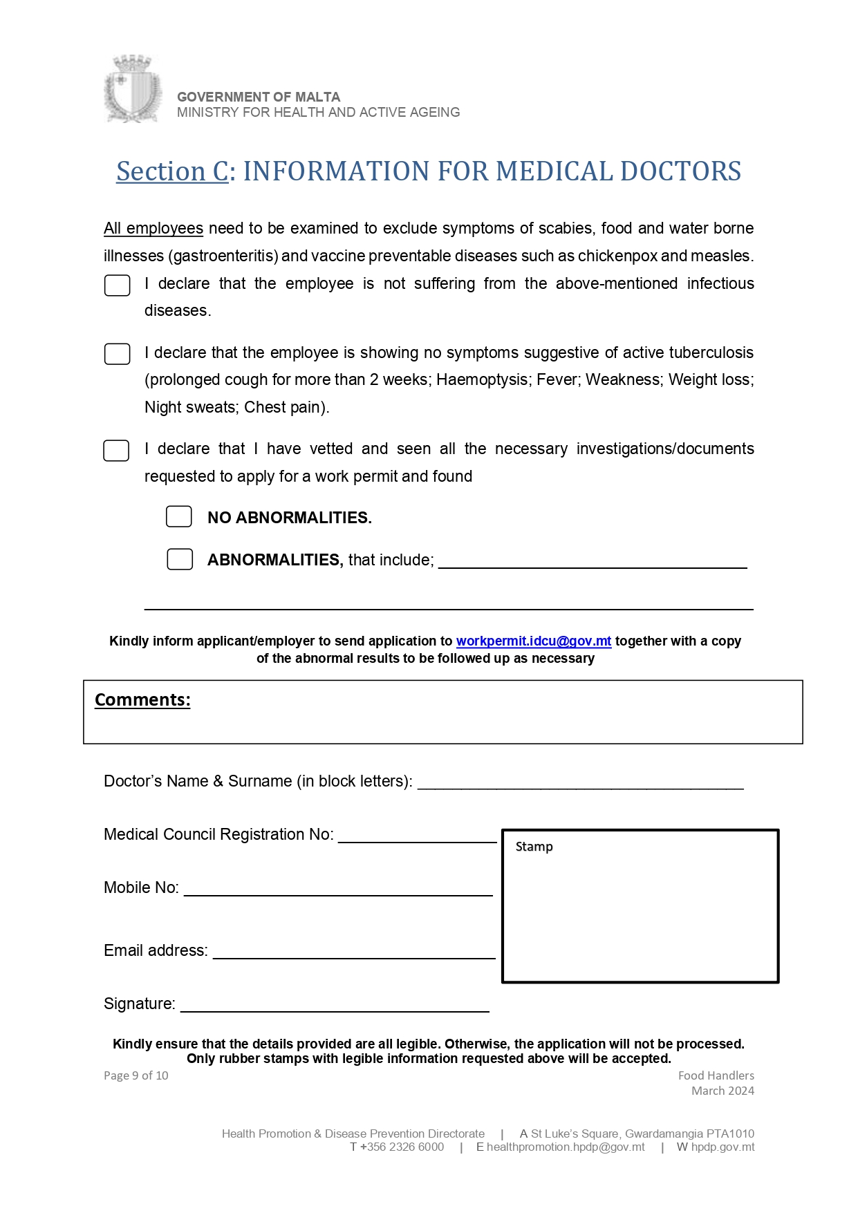 Malta Form A5 Page 9